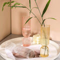 Wholesale Modern Crystal Borosilicate Glass Flower Vase Vintage Minimalist Tall Tabletop Design Art Deco Style for Home Decor