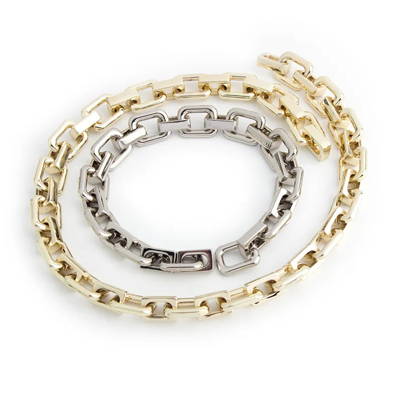 Nolvo World New Design Gold 15mm Metal Chains Purse Strap Chunky Alloy Chain Handle for Handbags  Accessories