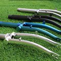 Titanium Alloy Ninghao Mini Bike Front Fork with 135/112 Disc Type and 80mm Travel for Road Bicycles 16/20 Inch
