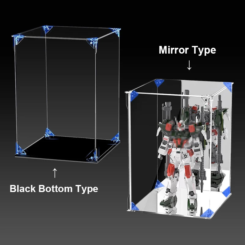 Dustproof Protection Acrylic Mirror Eco-Friendly Display Box Clear Magnetic Front-Open for Collectibles Action Figures Toys