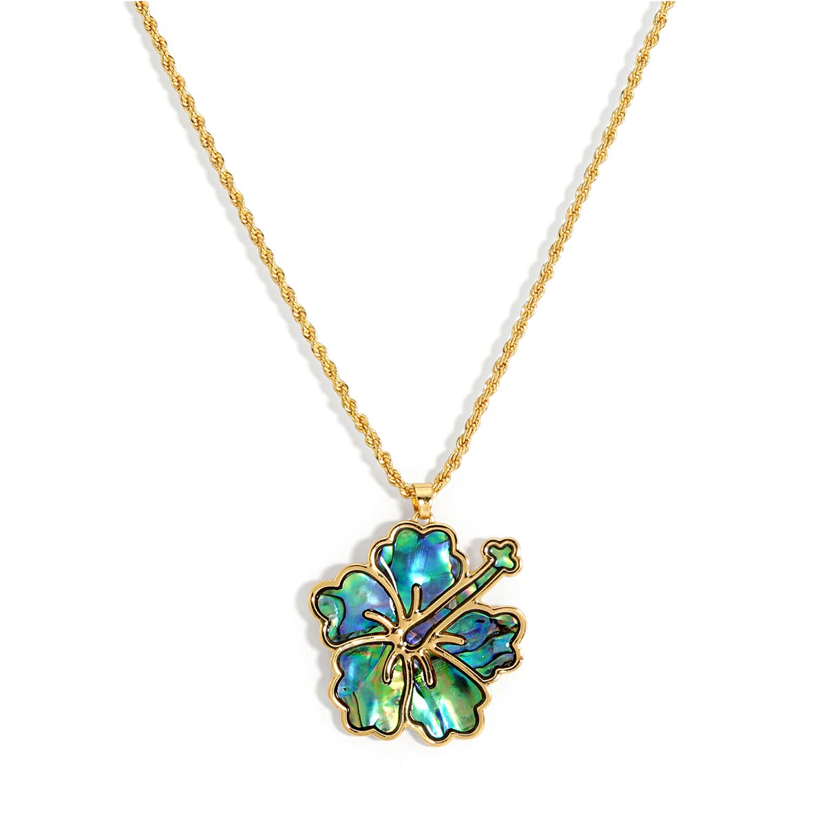 Hawaiian Jewelry Wholesale Hawaii Necklace Tropical Hawaiian Aloha Plumeria Flower Pendant Necklace