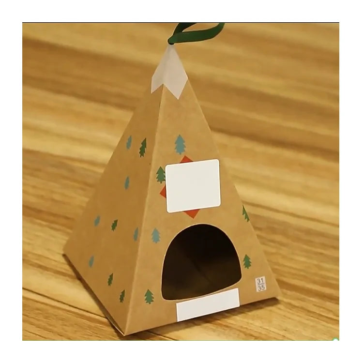 Wholesale Custom Luxury Folding Triangle Shape Paper Cardboard Chocolate Candy Gift Boxes Packaging