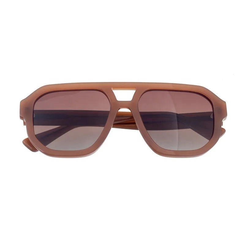 2024 Acetate Sunglasses Unisex Gradient Color Custom Logo Polarized Acetate Sunglasses for Women Men