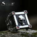 SS8-782R 2022 Creative Designs Stainless Steel Calvarium Skull Ring for Men Biker Motorcycle Hip Hop Gothic Jewelry Wholesale