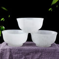 New Arrival Hand Carved Natural White Agate Jade Bowl Ornaments Round Bowl Mosaic Technique Made From Crystal