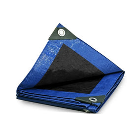 Blue Heavy PE Tarpaulin Truck Cover Waterproof Multi-Purpose Thicken Sheet Eyelets Water Resistant Woven Coated Plain Style Tent