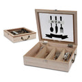 4 Compartments for Spoon Cutlery Storage Box Organizer Silverware Drawer Organizer Wooden Box With Lid Chopsticks Storage Box