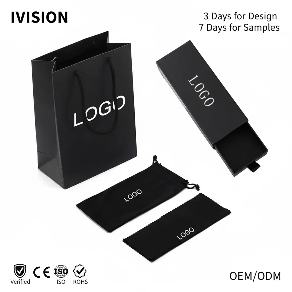 Luxury Trendy Glasses Package Set Customized Logo  Glasses Case Eyeglasses Box Bag Packaging Sunglasses Case Set
