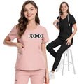 Custom Logo Wholesale Beauty Salon Surgical Nursing Clothing Hospital Fashionable Uniforms Nurse Scrubs Jogger Sets