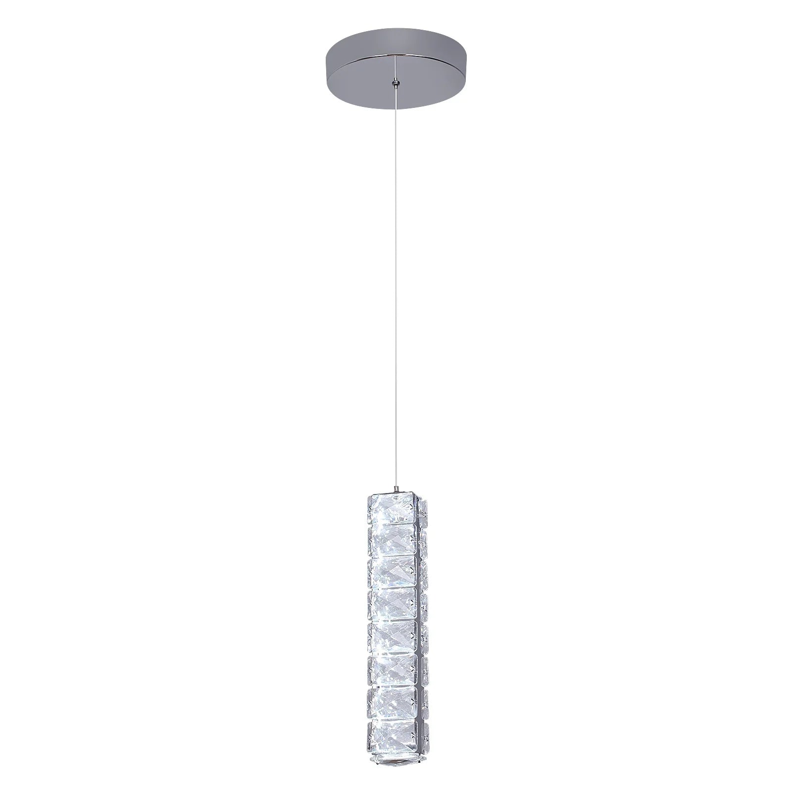 Custom Modern 1 Head LED Crystal Chandelier for Contemporary Apartment Illumination Pendant Light