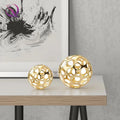 Model Room Home Accessories Ornaments Round Hollow Metal Spherical Decorative Art Geometric Bedroom Sales Office Furnishings
