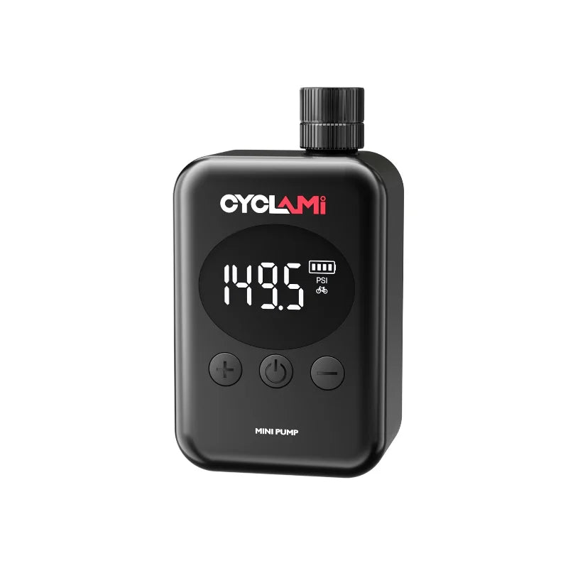CYCLAMI HW139 Portable Mini Electric Bike Pump Pocket Compressor for Car & Bicycle High Pressure Data Display Plastic Bike Pump
