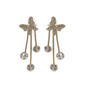 New Trendy butterfly Stud Earrings Butterfly Long Earing Set for Women