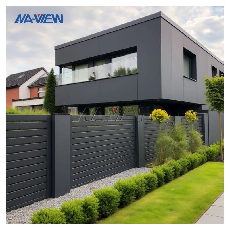 Custom 3D Aluminum Alloy Garden Fence Easy-Clean Outdoor Metal Top Rail Chain Link Security Privacy Panels with 3D Modeling