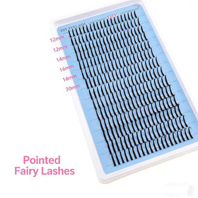 Wholesale Spike Cluster Lashes 3D Fluffy Style Large-capacity 12-20mm Mixed Length Volume False Eyelashes Book Custom Logo