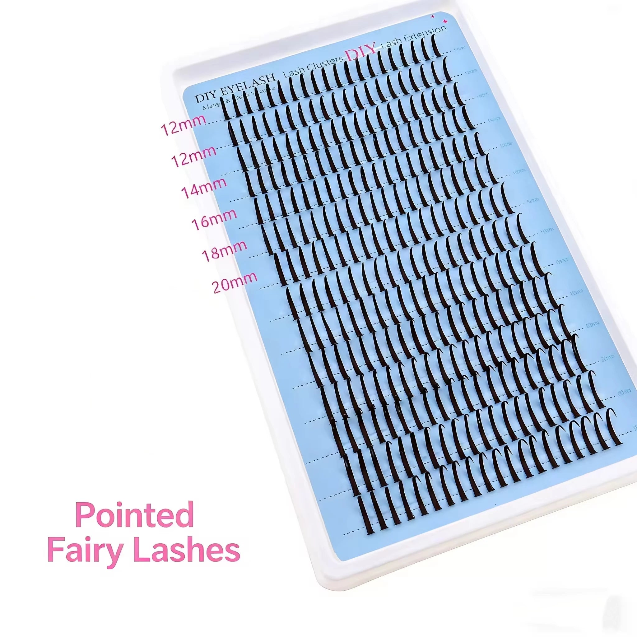 Wholesale Spike Cluster Lashes 3D Fluffy Style Large-capacity 12-20mm Mixed Length Volume False Eyelashes Book Custom Logo