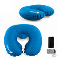 Custom logo Lightweight comfortable memory u shape air neck pillow camping travel inflatable pillow