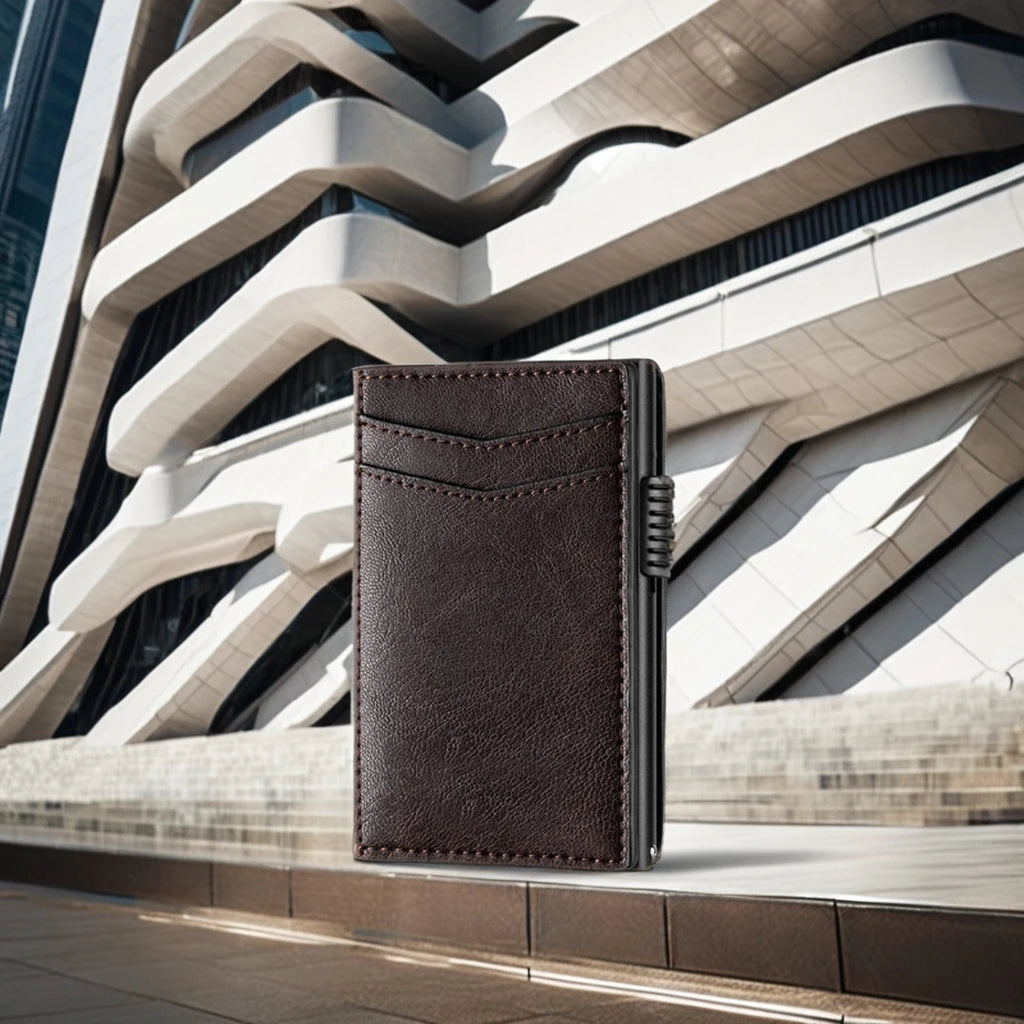 Phone Leather Atm Credit Card Holder Men Wallets Cards Holder Cases for Bunisd