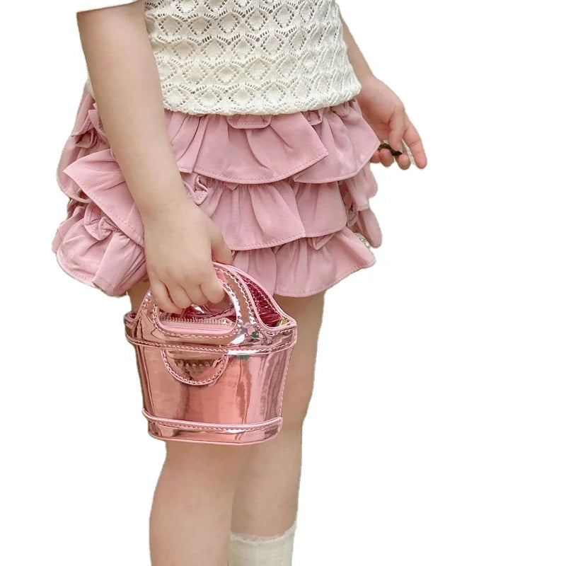 Fashion Mini Children's Bag Girl Radium Shooter Basket Diagonal Cross Bag One Shoulder Bag
