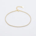 DIFEIYA Customizable Tennis Chain 925 Sterling Silver 1.5mm 1.75mm Cubic Zirconia Gold Plated Tennis Bracelet for Women