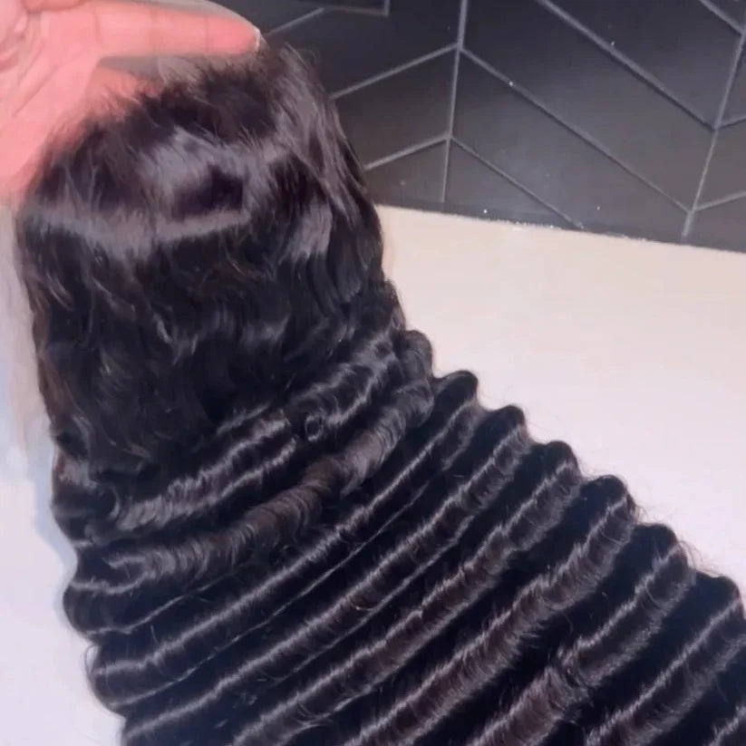 Wholesale 13x4 Lace Frontal Wigs for Black Women Full Density Deep Wave Raw Indian Hair Wigs Natural Lace Front Wig Human Hair