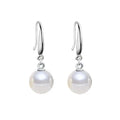 2021 New Arrival S925 Round Pearl Hook Earrings 925 Sterling Silver Imitation Pearl Drop Earring for Elegant Women