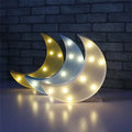 LED Moon Shaped Marquee Signs Light up Moon Night Lights Battery Operated Crescent Moon Lamp for Christmas Party Decor XNL114