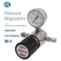 Single Meter Manual Gas Pressure Regulating Valve High Precision Diaphragm Regulator Pressure Range 0-1MPa 0-2.5MPa Stainless