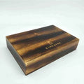 Multifunctional Burnt Decorative Paulownia Wooden Jewelry Box with Left Cover Rectangular Shape Wooden Tableware & Gifts Box MegaBDM