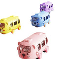 Portable Shoulder Strap Kids School Baby Toy Water Bottle Adorable Bus Shape with Straw Plastic Toy Cup