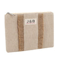 100% Natural Linen Jute Eco-friendly Biodegradability Cosmetic Bag Documents Storage Pouch Toiletry Wash Bag for Packing