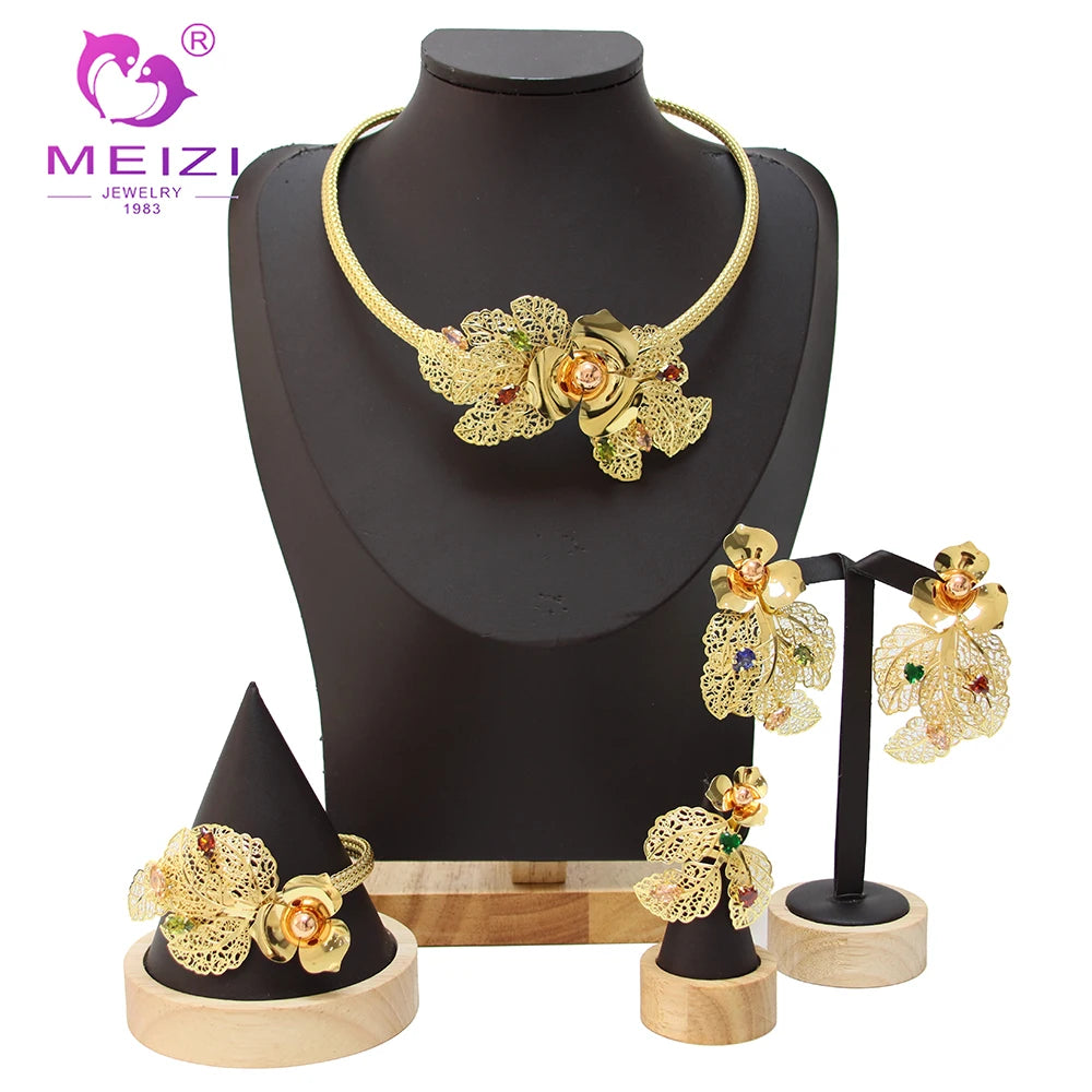 MEIZI JEWELRY High Quality Elegant Luxury Ladies Party Wedding Jewelry Set