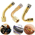 Air Tyre Valve Stem Extension Adapter Tire Repair Tool for Car Truck Motorcycle Bicycle Accessories 45 90 135 Degree Brass