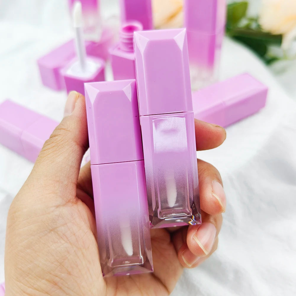 Hot Selling Private Label Plastic Square 6ML Empty Makeup Lip Gloss Bottle Cute Empty Tubes Containers for Lip Plumper Oil