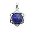 Huiying Natural Poished Six-pointed Star Lapis Lazuli Stone Gemstone Pendant for Sale Jeweley