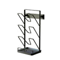 Japanese Simple Dual-Purpose Kitchen Rack Wall-Hanging Metal Storage with Pot Cover Chopping Board Drain Non-Perforated Shelf
