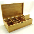 Christmas Promotion Gift Wooden Tea Box Plain12 Divider Bamboo Wooden Tea Bag Box
