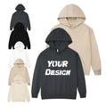 Wholesale Custom logo Printed Solid Color Hoodie Hip Hop Unisex Sweatshirt Long Sleeve Fashion Fleece Hooded Pullover