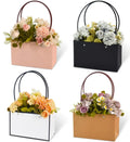 Quality Luxury Arrangements Rose Packaging Paper Rigid Cardboard Ribbon Flower Gift Box with Handle