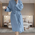 100% Cotton Terry Cloth Bathrobe  Luxury Soft Embossed Jacquard Unisex Bathrobe Custom Cotton Robes