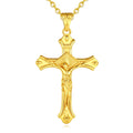 New Arrival Fine Jewelry 18K Gold Plated Religious Crucifix Cross Vermeil Jewelry 925 Sterling Silver Necklace MegaBDM