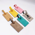 Luxury Double Sided Sublimation Luggage Travel Tags Blank Pu Leather Luggage Tag