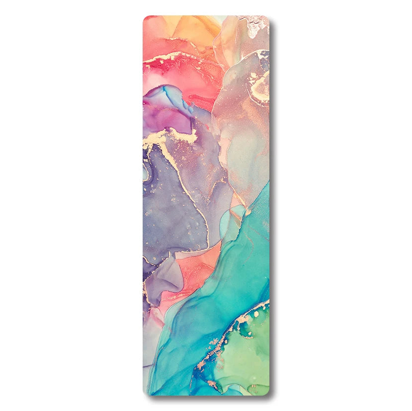 Blue Gold Green Pink Marble Print Sustainable Anti Slip Non-Slip Sweat Absorbent 3mm Thickness Suede Yoga Mat