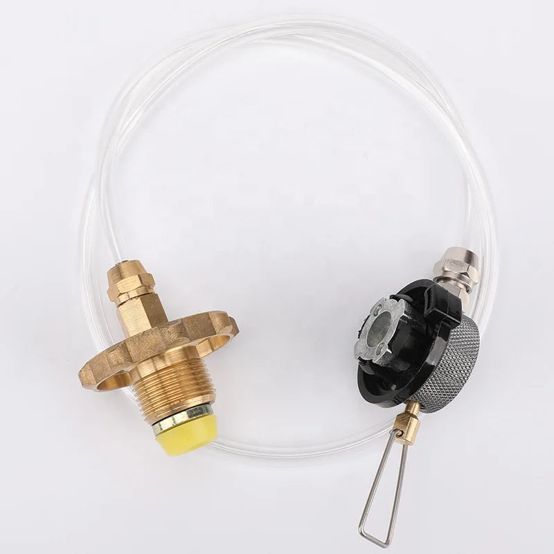 IRONOENKEY Camping Card Type Gas Tank Charging Valve Flat Gas Tank Charging Valve for Outdoor Stove