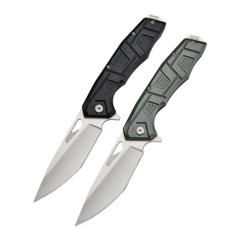 Aluminium Handle Tactical Folding Pocket Knife 3Cr13 Stainless Steel Blade Portable Hunting Knife Tanto Blade Camping Outdoor