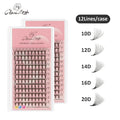 GLAMLASH OEM Individual Handmade Korean PBT Fiber Segment Lash Fans 10D 12D 14D 16D 20D Premade Fans Eyelash Extension