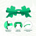 Irish Shamrock Fashion Rimless Sun Glasses Green Four Leaf Clover St. Patrick's Day Sunglasses Wholesale Custom Promotion