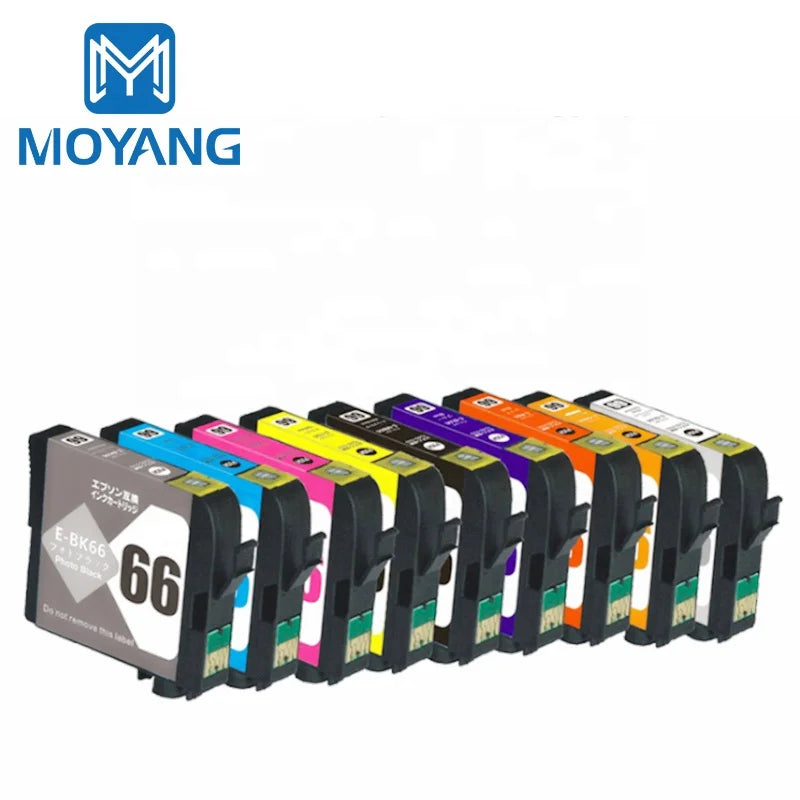 MoYang Compatible for EPSON IC66 Ink Cartridge PX-7V Printer Cartridges ICBK66/ICC66/ICM66/ICY66/ICMB66/ICR66 ICOR66/ICGL6