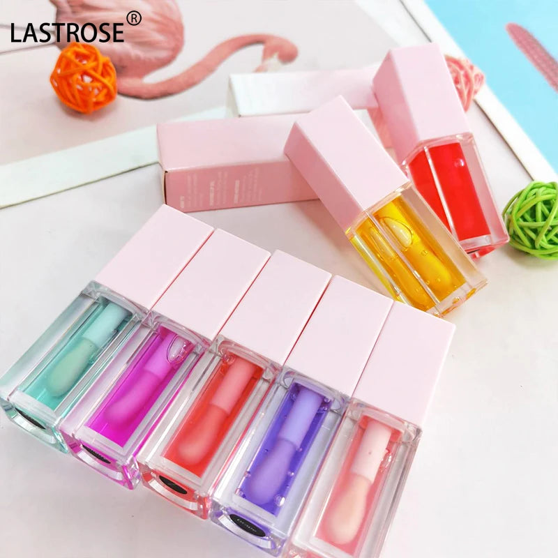 Natural Color Fruit Flavor Lip Oil Tint Private Label Vegan Glossy Color-Changing Plump Lip Oil Moisturizing Feature