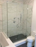Factory Walk in Square Rectangle 3 Sided Frameless Tempered Glass Hinge Shower Door Stall Enclosure Bathroom Custom Open